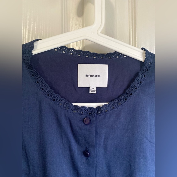 New Reformation Valetta Navy Two-Piece Set Size 4 - Picture 9 of 15